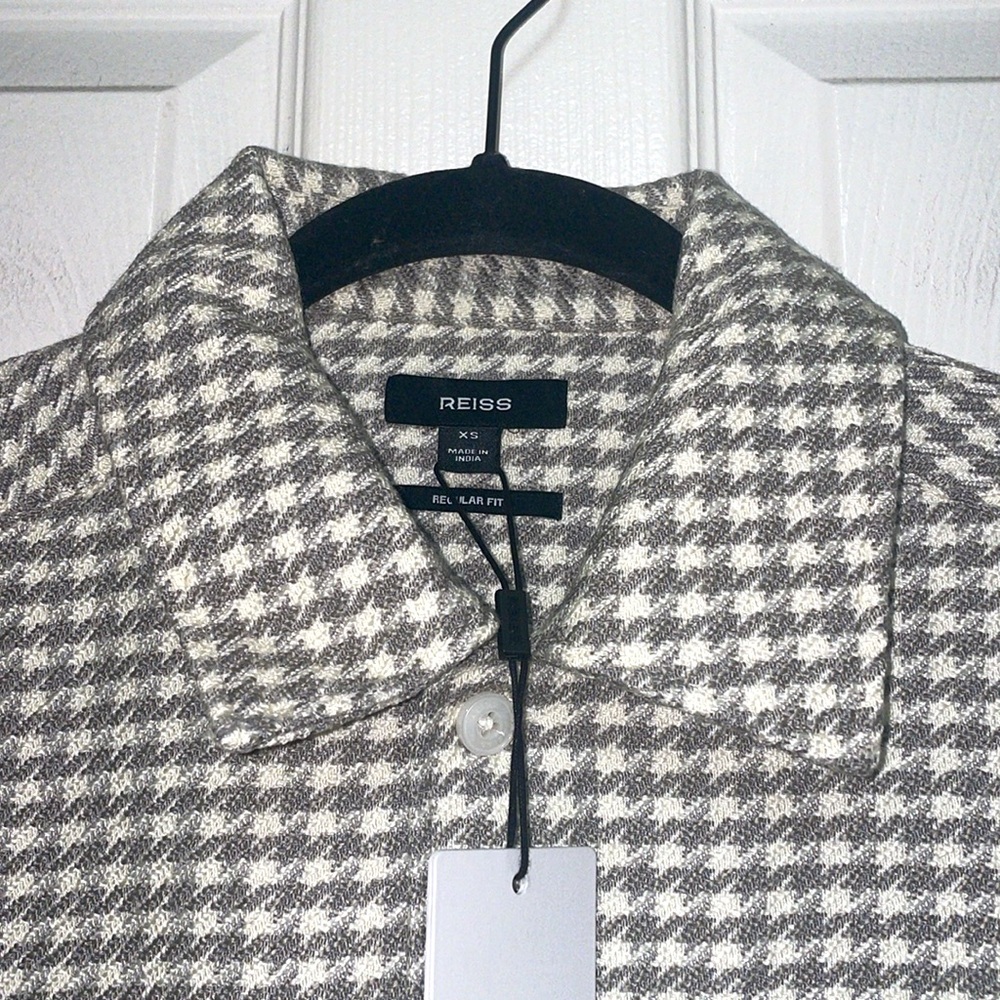 NWT REISS Naqua Dogtooth Twill Overshirt - Picture 8 of 12